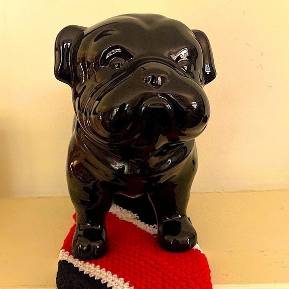 Bulldog Statue Black 8”L x 7”H x 5”W Ceramic Statue New Condition No Defects - Picture 3 of 9